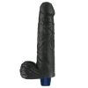 9 REAL SOFTEE Rechargeable TPE Vibrating Dildo(Black)